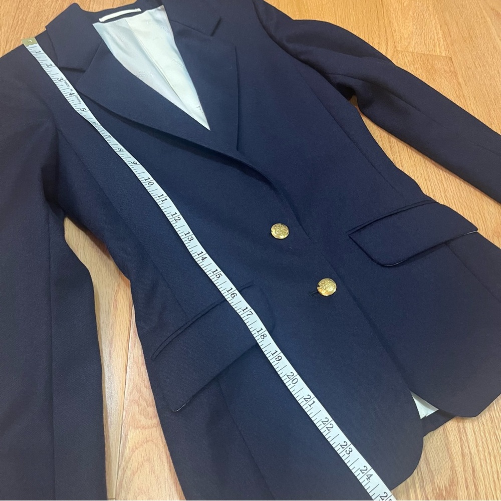 Vintage Aquascutum London Navy Blue Wool Blazer - Picture 10 of 15